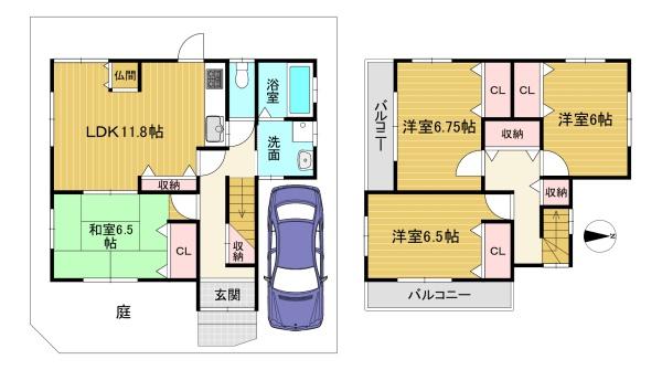 長岡京市友岡１丁目の中古一戸建て