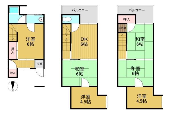 京都市南区久世東土川町の中古テラスハウス