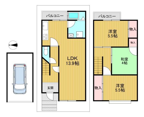 京都市伏見区羽束師鴨川町の中古一戸建