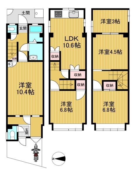 向日市寺戸町東野辺の中古テラスハウス