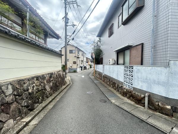 向日市物集女町中条の土地(前面道路含む現地写真)