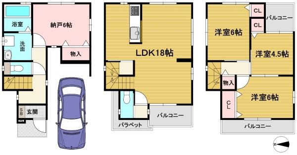 京都市南区久世中久世町２丁目の中古一戸建