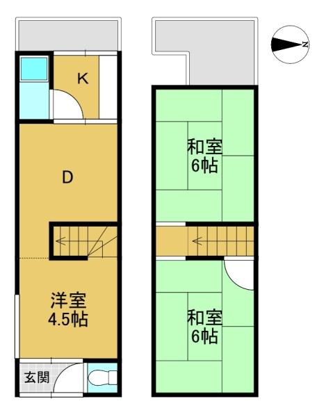 向日市森本町天神森の中古テラスハウス