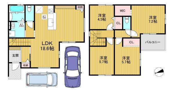 京都市伏見区羽束師古川町の新築一戸建
