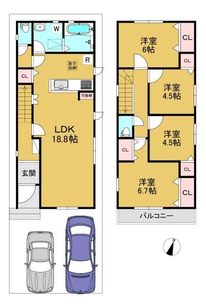 京都市伏見区久我森の宮町の新築一戸建