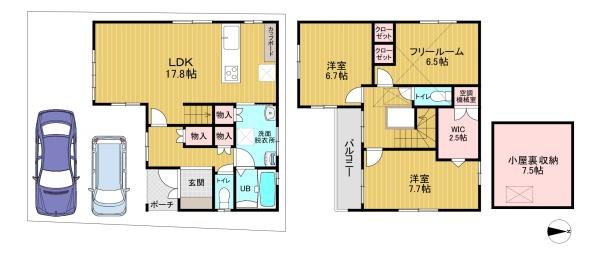 向日市鶏冠井町番田の新築一戸建