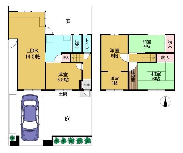 京都市伏見区久我森の宮町の中古テラスハウス