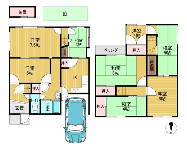 京都市伏見区久我森の宮町の中古テラスハウス