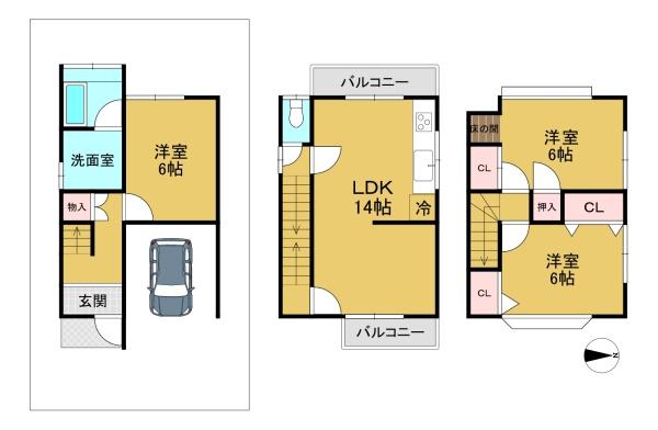 京都市伏見区羽束師志水町の中古一戸建