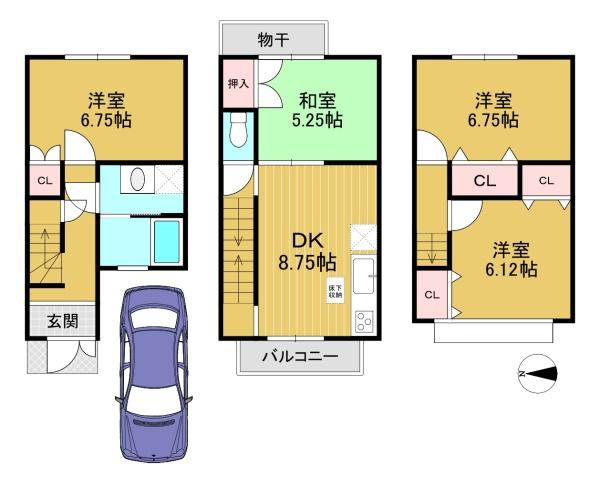 京都市伏見区羽束師鴨川町の中古一戸建