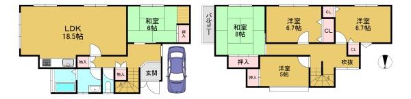 京都市伏見区久我本町の中古一戸建