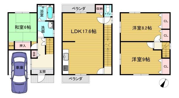 京都市伏見区久我森の宮町の中古一戸建