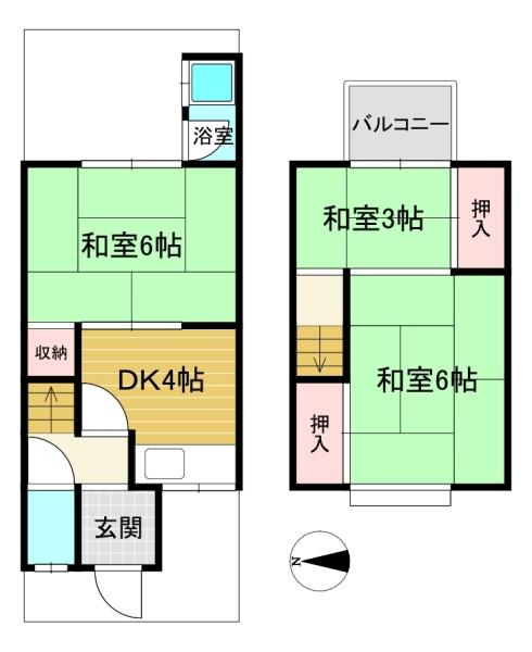 向日市上植野町野添の中古テラスハウス