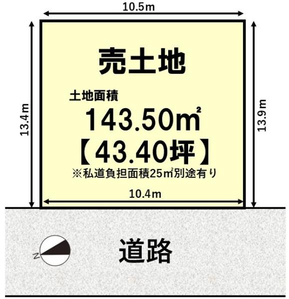向日市寺戸町向畑の売土地