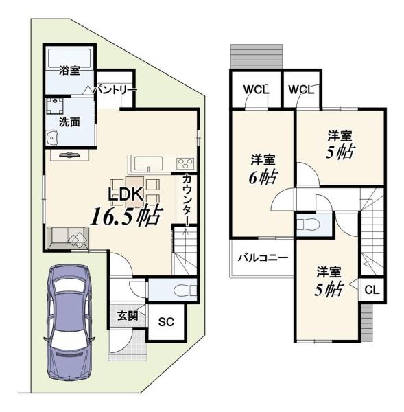 向日市寺戸町岸ノ下の土地