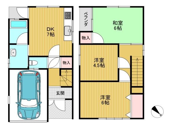 京都市西京区桂上野北町の中古一戸建て