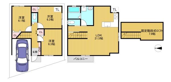 京都市西京区桂野里町の土地