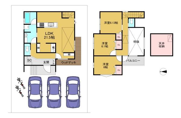 京都市西京区大原野西竹の里町１丁目の新築一戸建