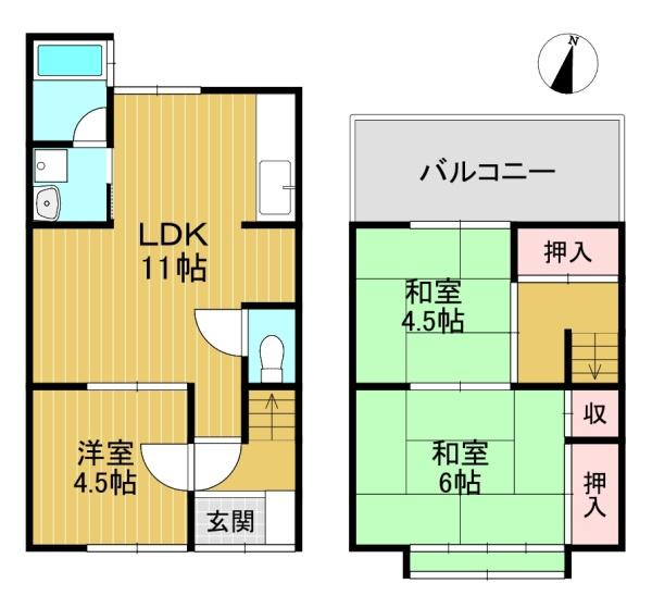 京都市西京区桂稲荷山町の中古テラスハウス
