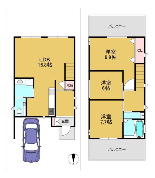 京都市西京区川島北裏町の中古一戸建