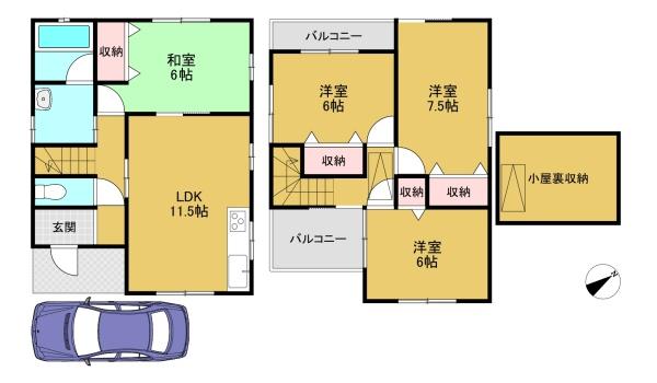 京都市南区上鳥羽南中ノ坪町の中古一戸建て