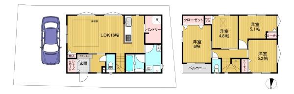 京都市西京区樫原下ノ町の新築一戸建