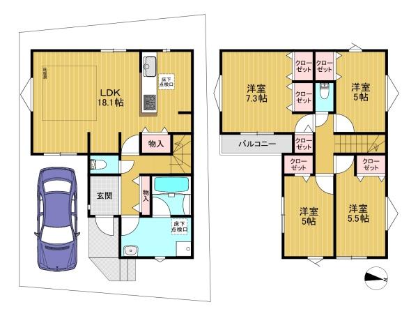 京都市西京区樫原下ノ町の新築一戸建
