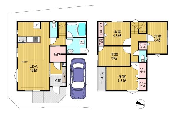 京都市西京区樫原下ノ町の新築一戸建