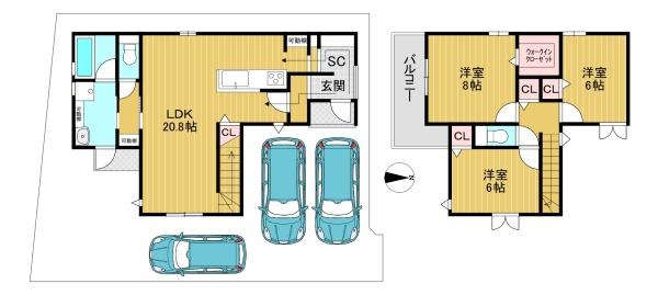 向日市上植野町西小路の新築一戸建