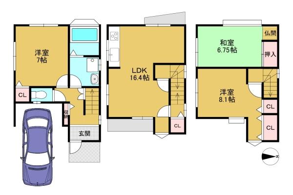 京都市南区久世築山町の中古一戸建