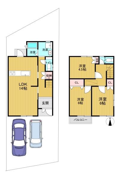 京都市西京区大原野東境谷町３丁目の中古テラスハウス