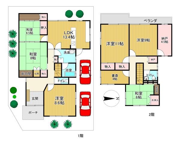 京都市西京区大枝西新林町６丁目の中古一戸建