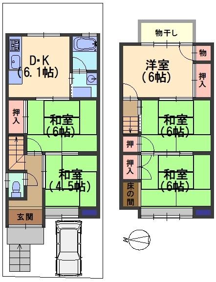 向日市物集女町五ノ坪の中古一戸建て