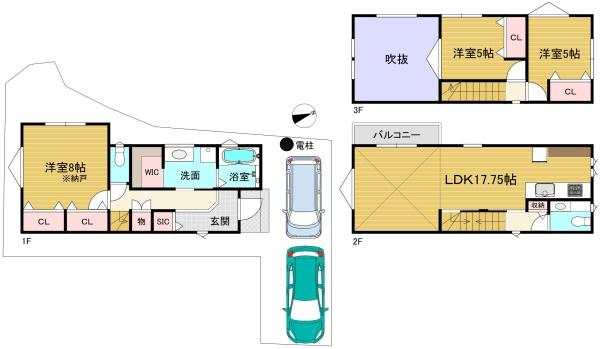 向日市物集女町森ノ上の土地