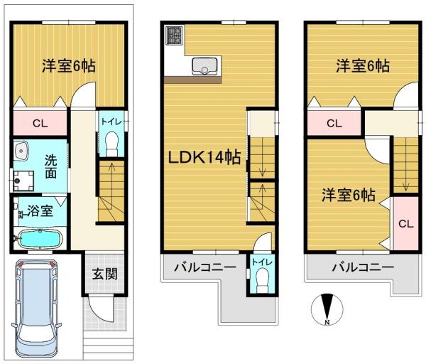 向日市物集女町出口の新築一戸建