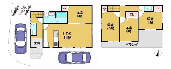 京都市西京区大原野上里男鹿町の中古一戸建