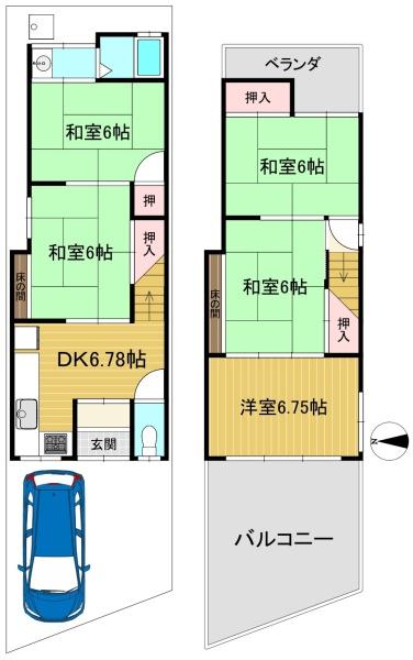 京都市南区久世大薮町の中古一戸建