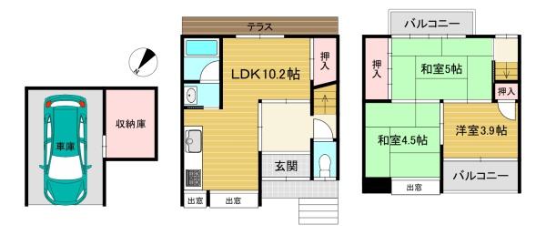 京都市西京区下津林南大般若町の中古一戸建