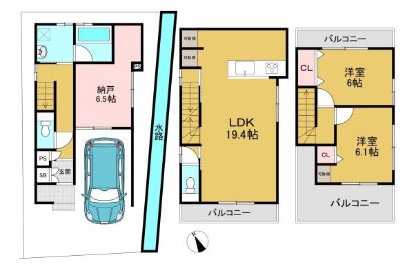 向日市鶏冠井町門戸の新築一戸建