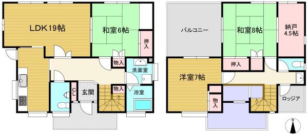 京都市西京区大原野上里男鹿町の中古一戸建