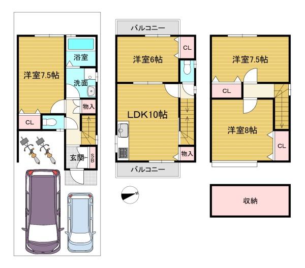 京都市南区久世上久世町の中古一戸建