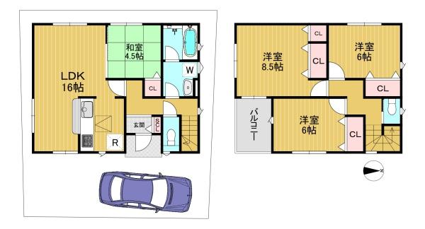亀岡市篠町野条イカノ辻南の新築一戸建