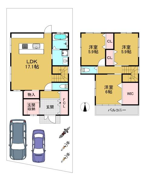 京都市西京区大枝西新林町５丁目の新築一戸建