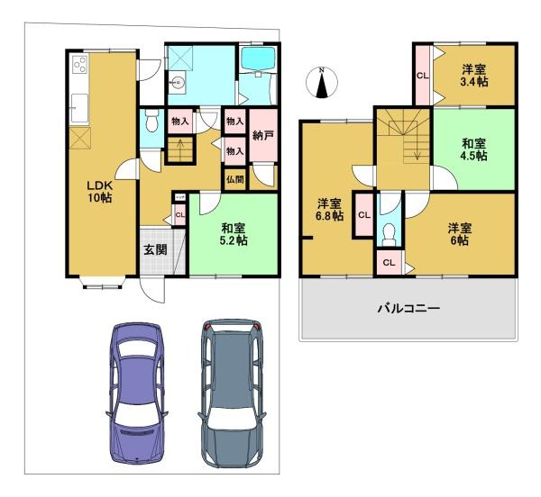京都市伏見区久我森の宮町の中古テラスハウス