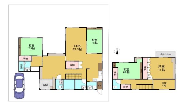 京都市西京区御陵大枝山町６丁目の中古一戸建