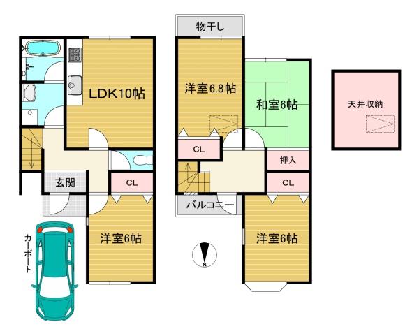 京都市伏見区羽束師菱川町の中古一戸建