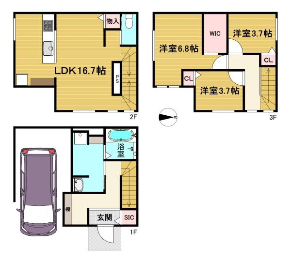 京都市南区久世築山町の新築一戸建