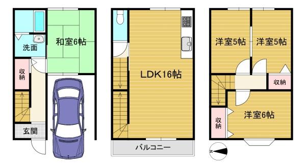 京都市西京区下津林東芝ノ宮町の中古一戸建