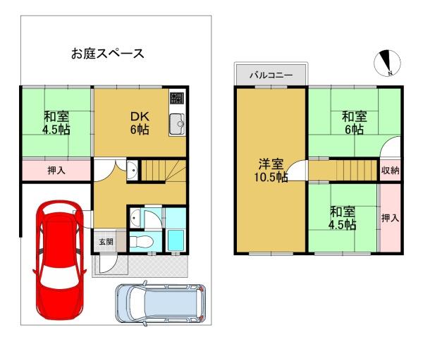 京都市西京区大枝西新林町３丁目の中古テラスハウス