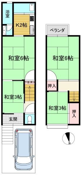 京都市南区久世東土川町の中古テラスハウス